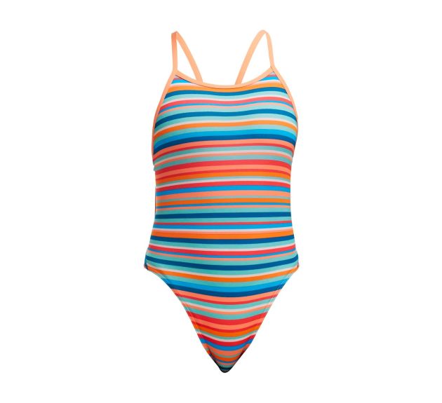 Striped one piece swimwear discount