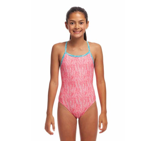 Funkita Girls Sweet Releaf Single Strap One Piece Swimsuit Multi Girls Swimsuits