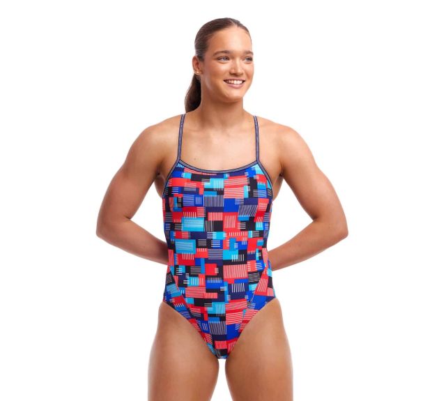 Funkita Ladies Motherboard Single Strap One Piece Swimsuit Multi