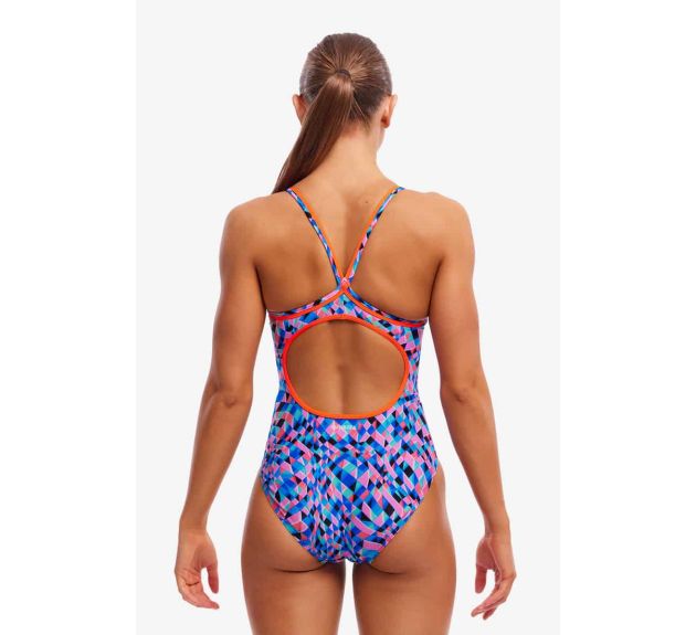 Funkita Ladies Warp Tour Diamond Back One Piece Swimsuit Multi