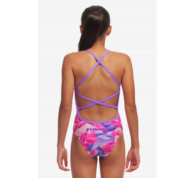 Funkita Girls Rockie High Strapped In One Piece Swimsuit Multi