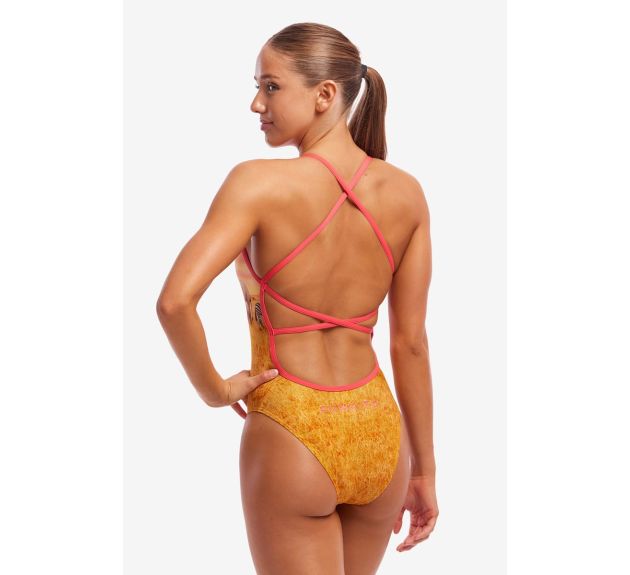 Funkita Ladies Circle Of Life Strapped In One Piece Swimsuit Multi