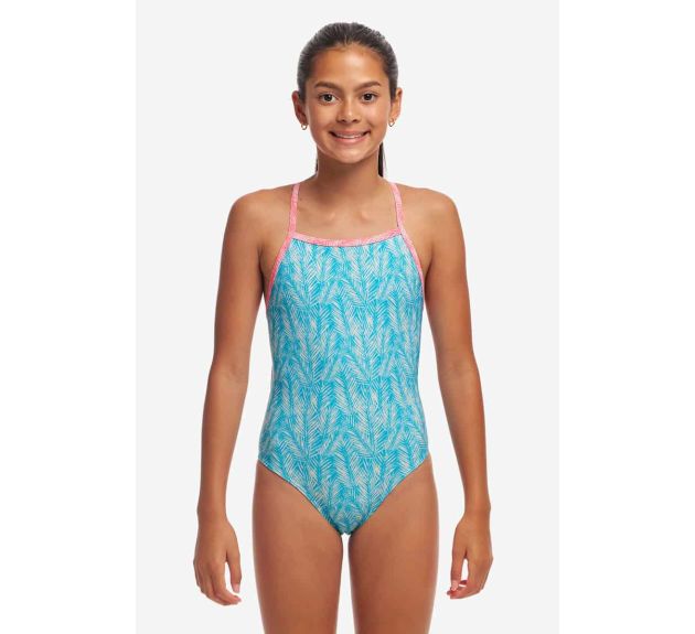 Funkita Girls Palm Star Tie Me Tight One Piece Swimsuit Multi Girls Swimsuits