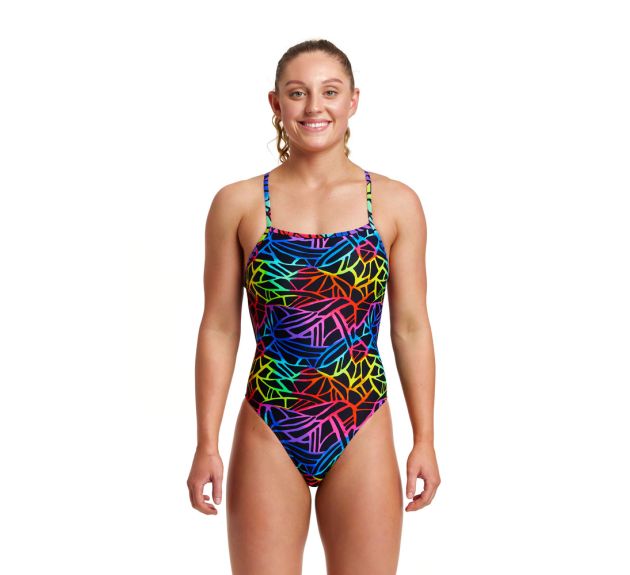 Rainbow swimsuit womens top