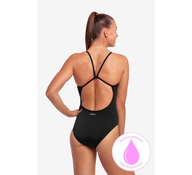 Funkita Ladies Still Black Swim Secure One Piece Swimsuit Black