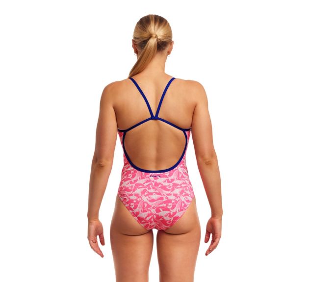 Funkita Ladies Beached Bae Single Strap One Piece Swimsuit Pink White Blue Swimwear Sale