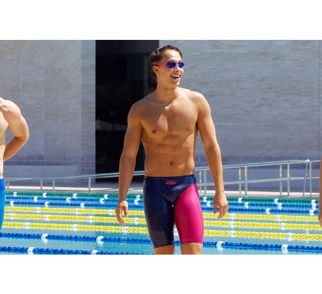 Funky Trunks Mens Tidal Blast Apex Viper Jammer Navy Pink Racing Swim Jammers