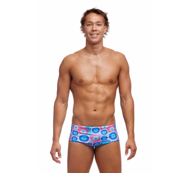 Funky Trunks Mens Bundjalung Blue Sidewinder Trunk Multi Mens Swim Trunks