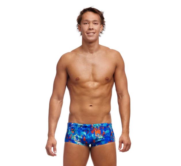 Funky Trunks Mens Paint Press Sidewinder Trunk Multi Mens Swim Trunks