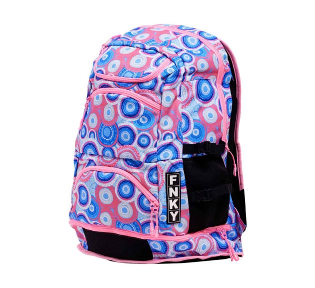 Way Funky Bundjalung Blue Elite Squad Backpack Pink Blue Backpacks Swim Bags