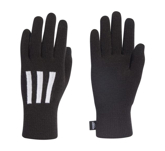 Adidas 3 Stripes Conductive Gloves Black