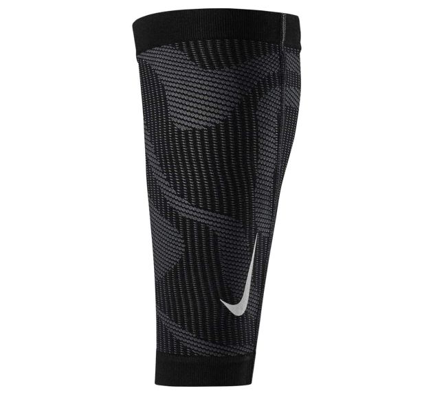 Nike Zoned Knit Calf Sleeves Black Dk Smoke Grey Silver