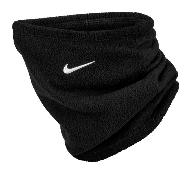 Nike Womens One Therma Fit Fleece Neck Warmer Black White Scarves Gloves
