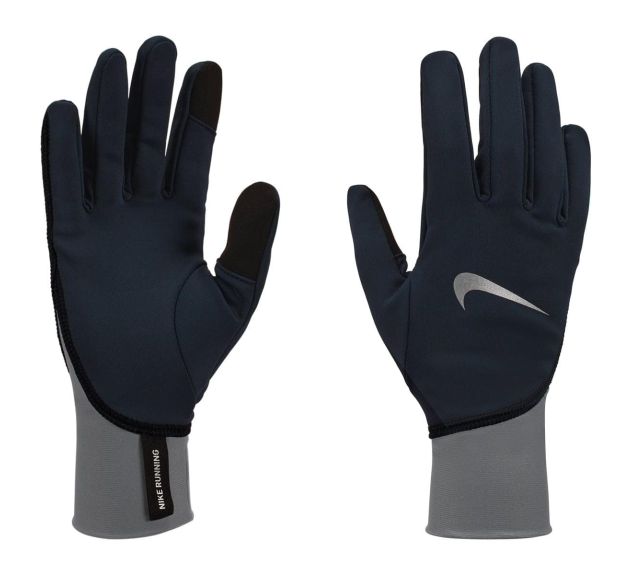 Nike Womens Pacer Midweight Running Gloves Black Smoke Grey Silver Scarves Gloves