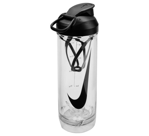 Nike TR Recharge Shaker Bottle 2.0 24oz Clear Black