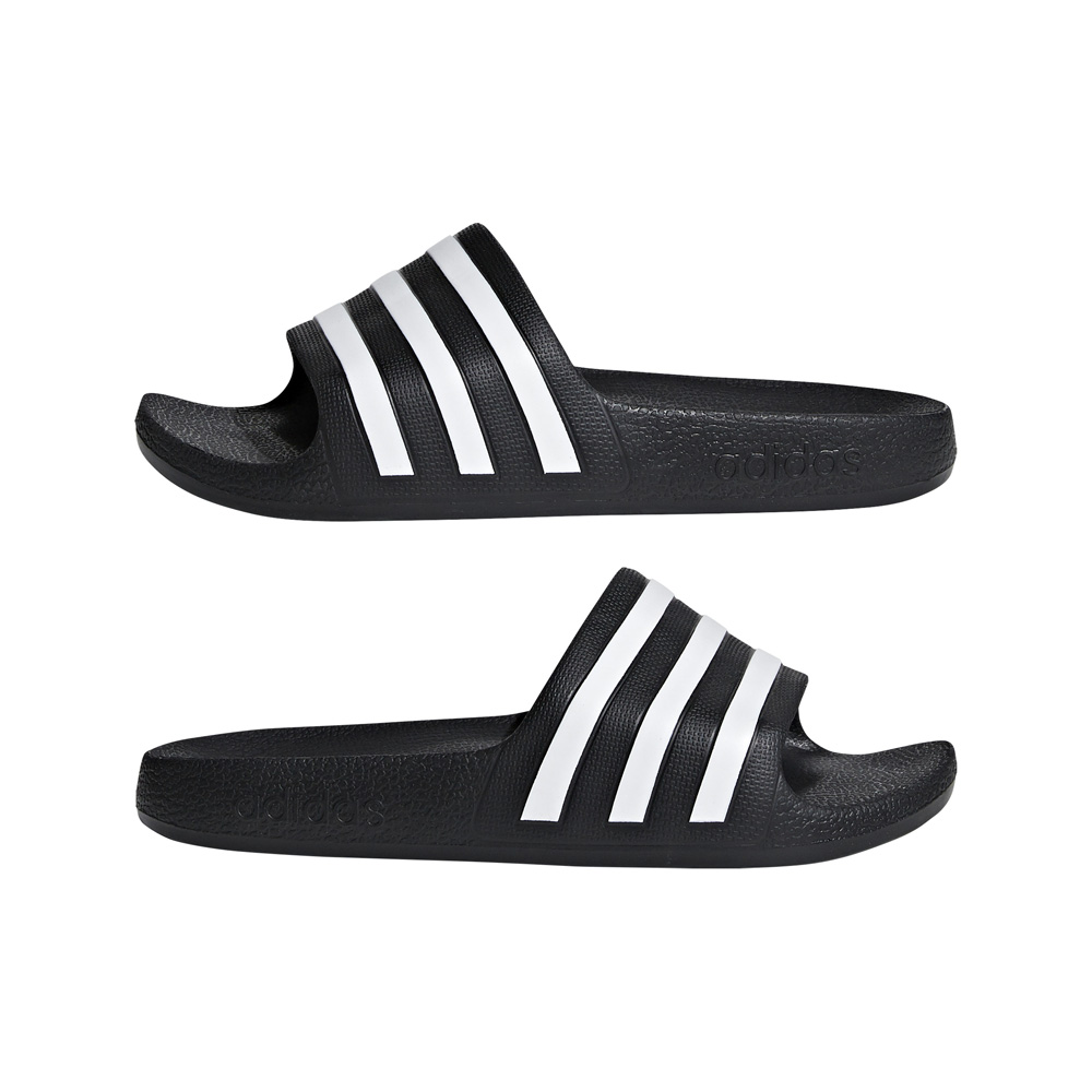 Adidas adilette black and white hot sale