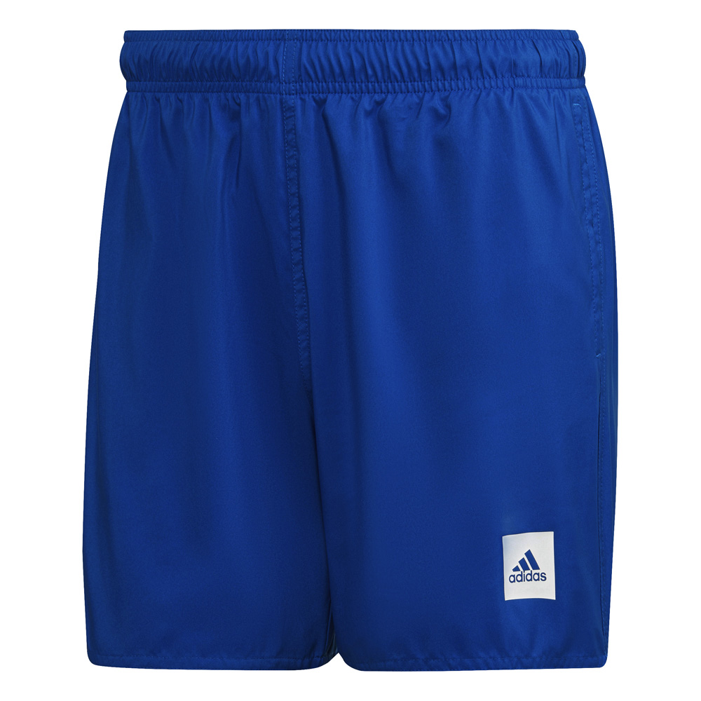 Adidas Mens Short Length Solid Swim Shorts Blue