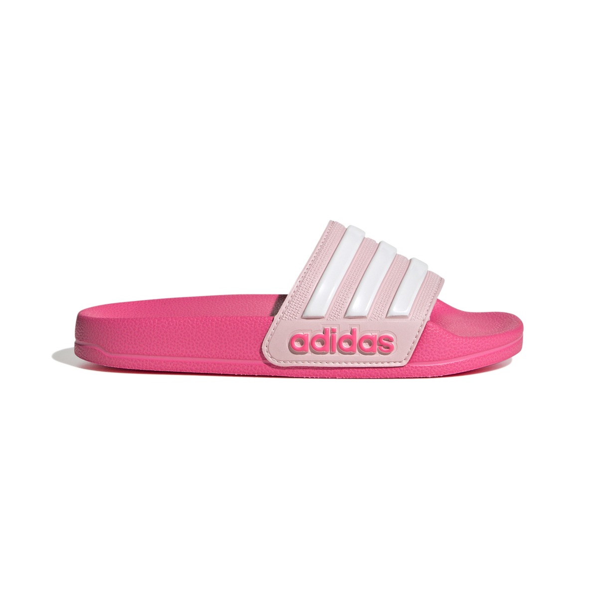 Adidas Junior Adilette Shower Slides Clear Pink White Footwear Aqua Slides Sport Socks