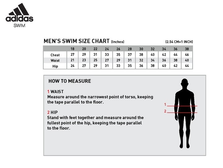 adidas swimwear size guide